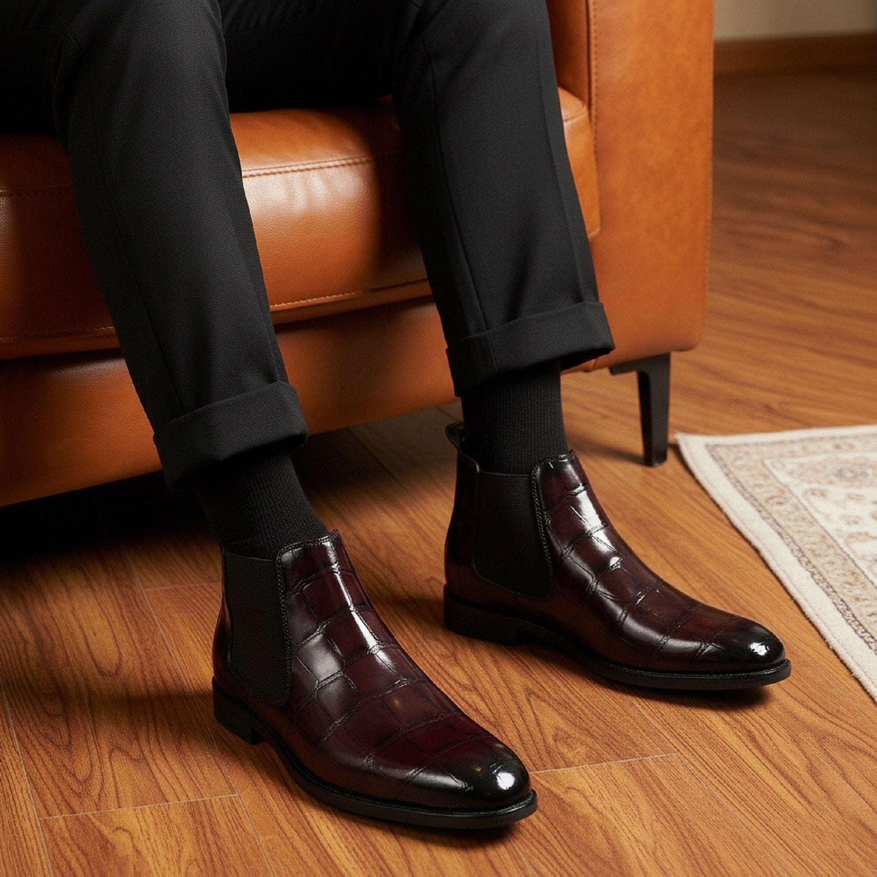 BAXXICO Mens Premium Vegan Leather Stylish Boots Durable Comfortable & Timeless Design