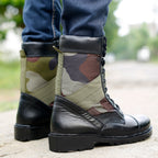 BAXXICO Mens Pure Vegan Leather High Ankle Army Boots