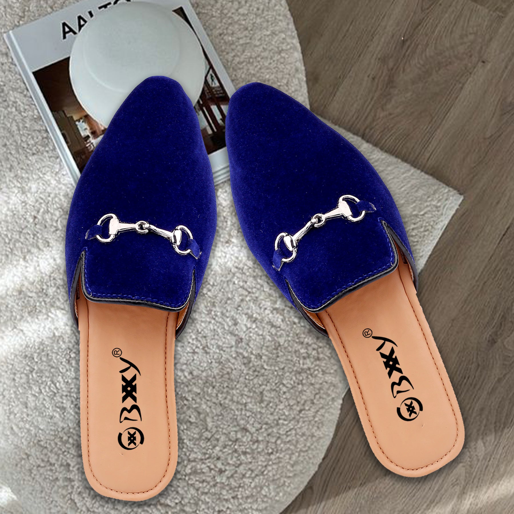 BAXXICO Mens Suede Material Latest Stylish Slip-on Mules