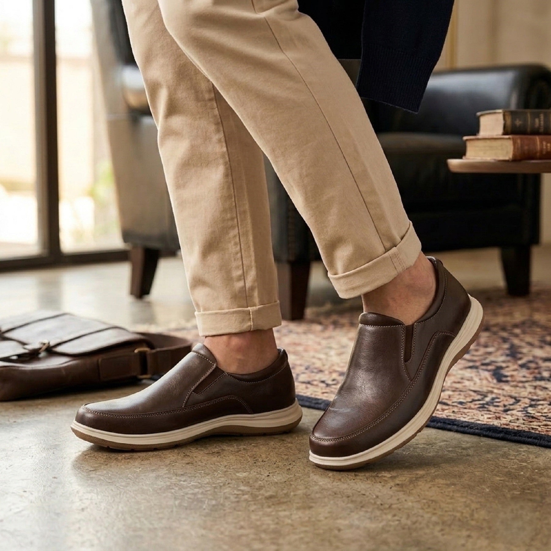 BAXXICO Mens Casual Slip On Shoes Durable Comfort for Office & Walking