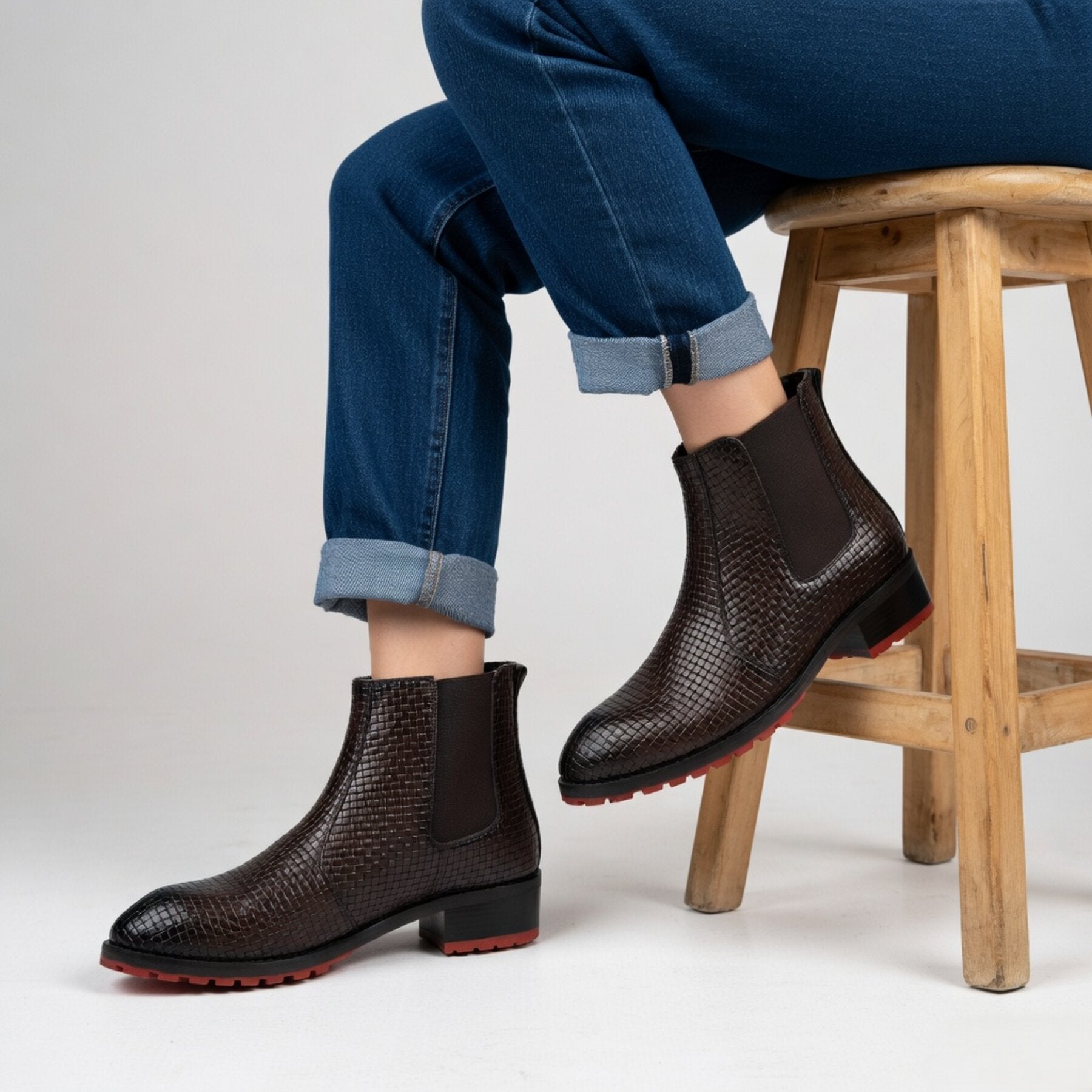 BAXXICO Stylish High Heel Boots with Premium Textured Designer Finish