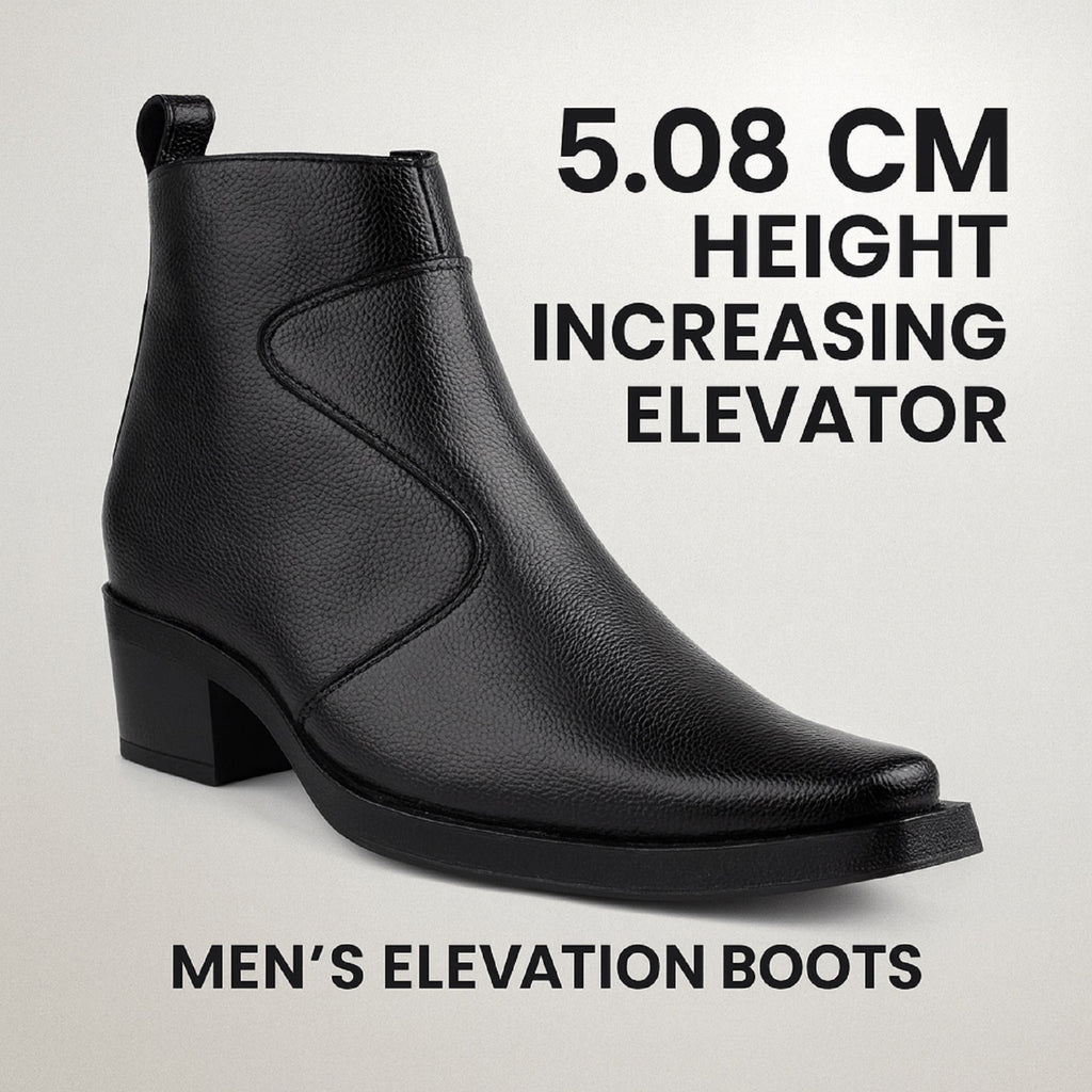 BAXXICO Mens 2 Inch Heel Height Increasing Boots