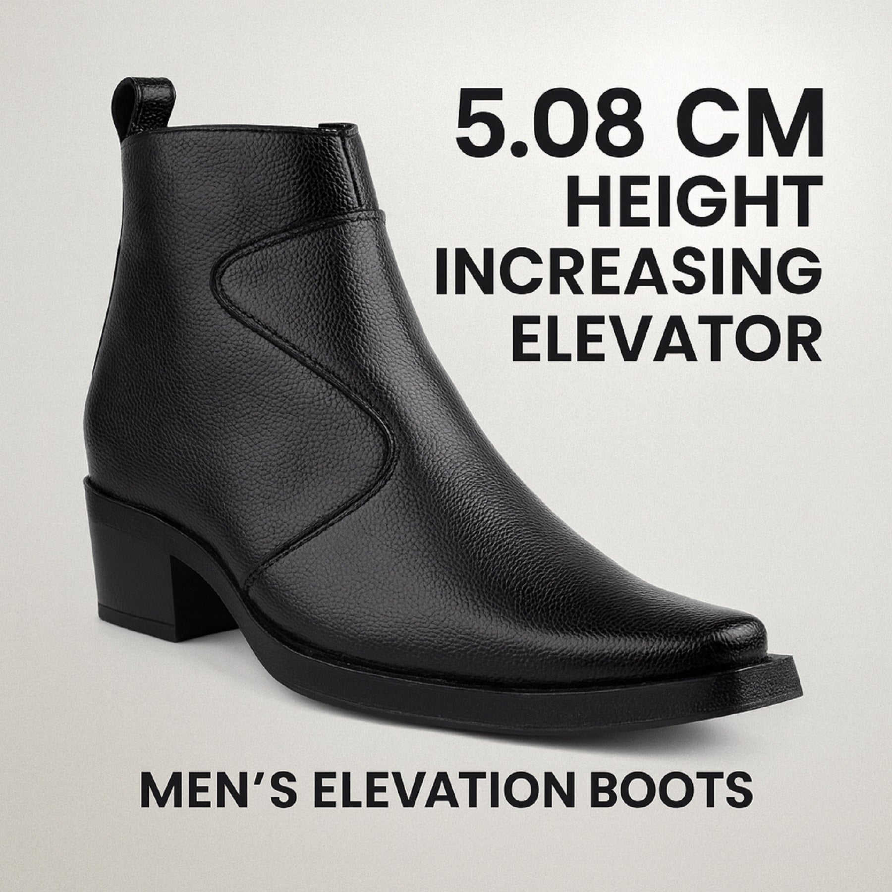 BAXXICO Mens 2 Inch Heel Height Increasing Boots