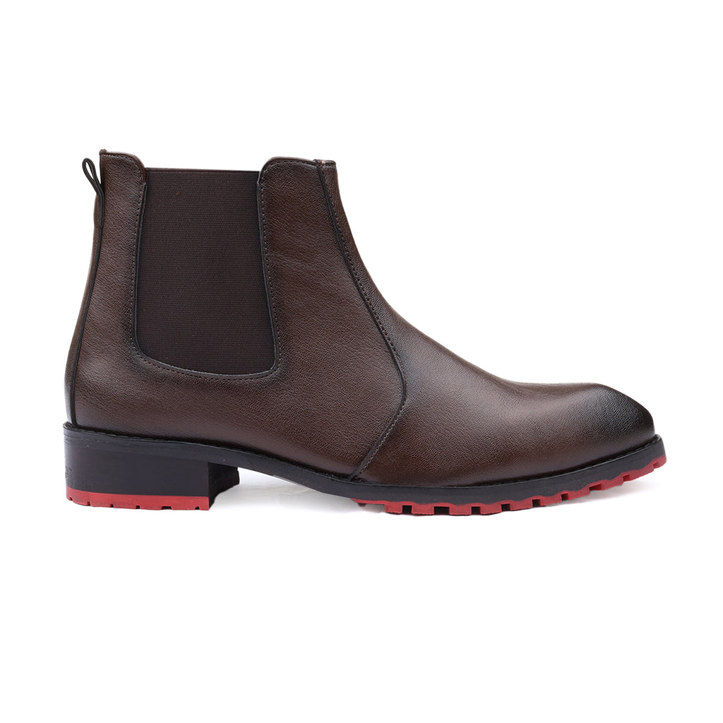 BAXXICO Stylish Black Chelsea Boots with Premium Elevated Heel Design