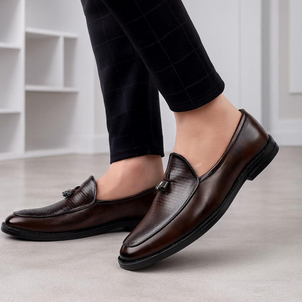 Baxxico Party Wear Premium Range Tassel Formal Slip ons for Men