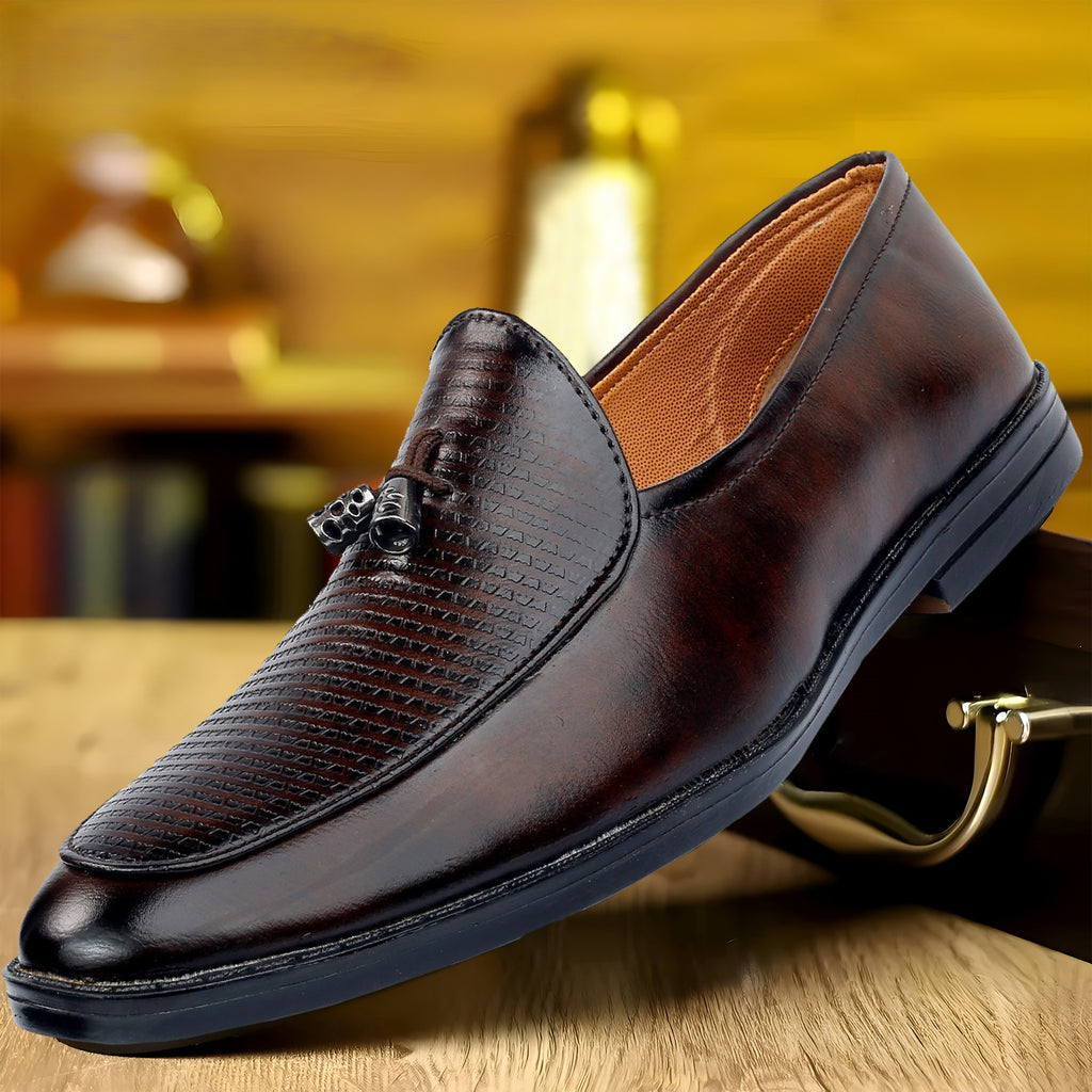 Baxxico Party Wear Premium Range Tassel Formal Slip ons for Men