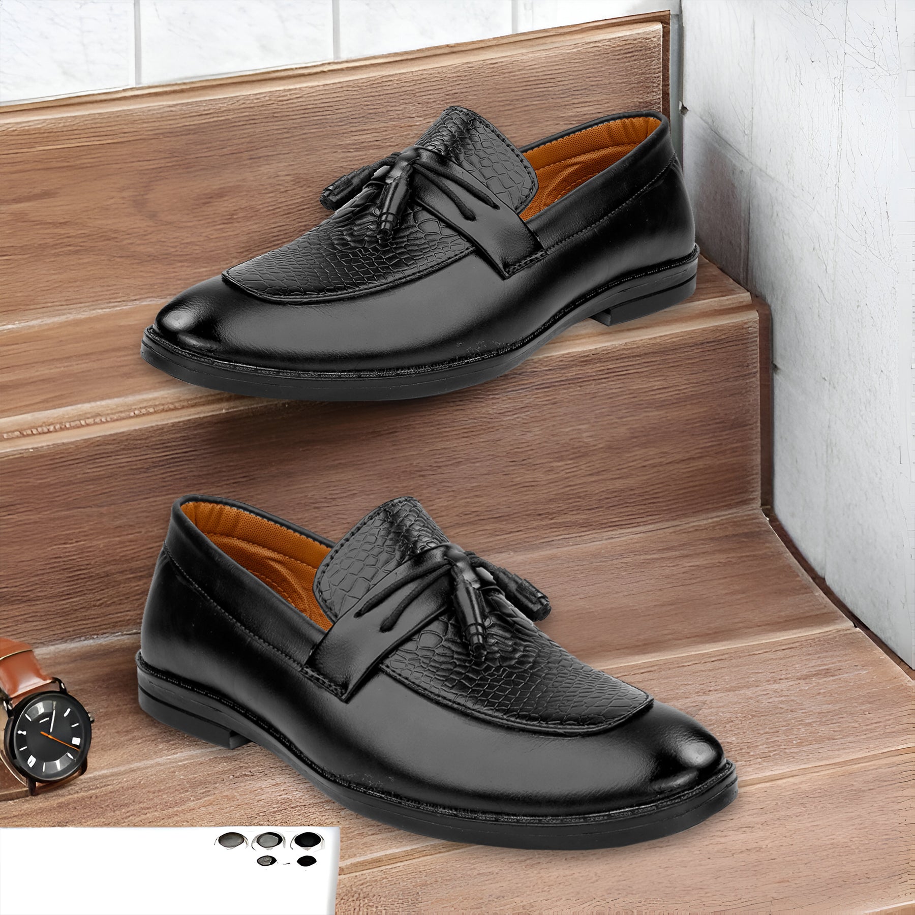 Baxxico Party Wear Premium Range Tassel Formal Slip ons for Men