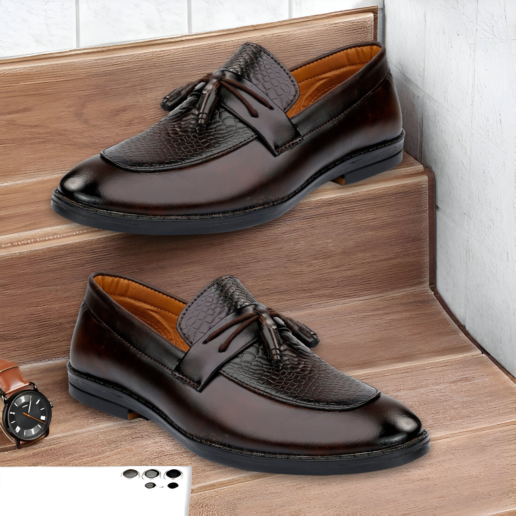 Baxxico Party Wear Premium Range Tassel Formal Slip ons for Men