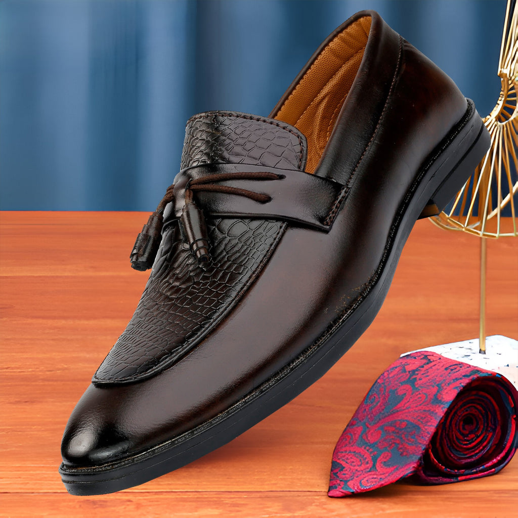 Baxxico Party Wear Premium Range Tassel Formal Slip ons for Men