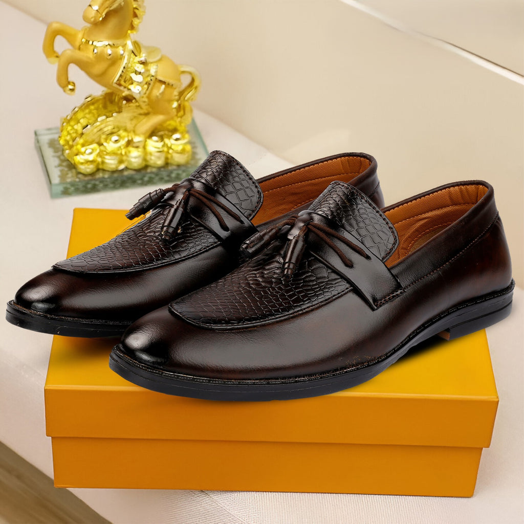Baxxico Party Wear Premium Range Tassel Formal Slip ons for Men