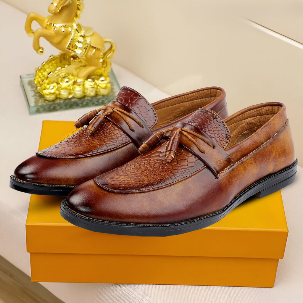 Baxxico Party Wear Premium Range Tassel Formal Slip ons for Men
