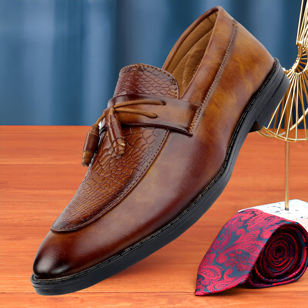 Baxxico Party Wear Premium Range Tassel Formal Slip ons for Men