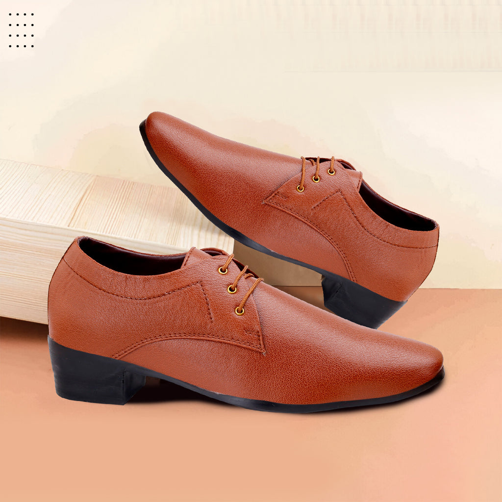 Mens Office Wear Height Increasing Derby Formal Shoes