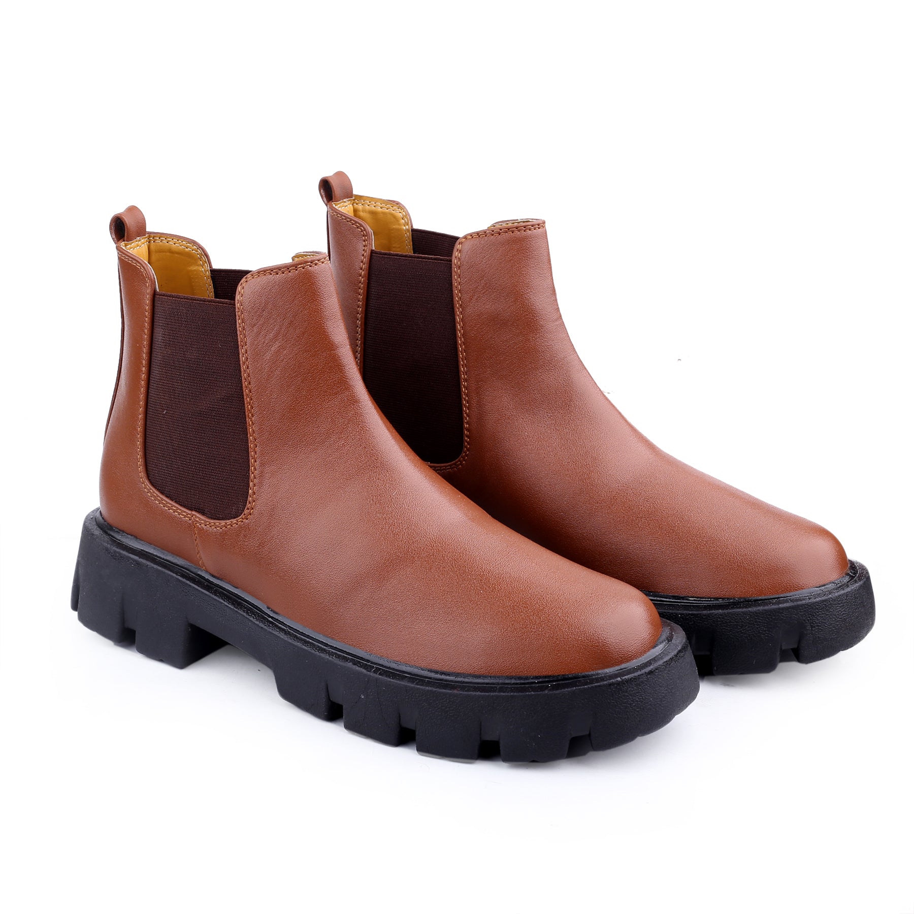 Baxxico Faux Vegan Leather Chelsea Ankle Slip on Boots for Men