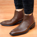 BAXXICO Faux Vegan Leather Chelsea Boots for Men