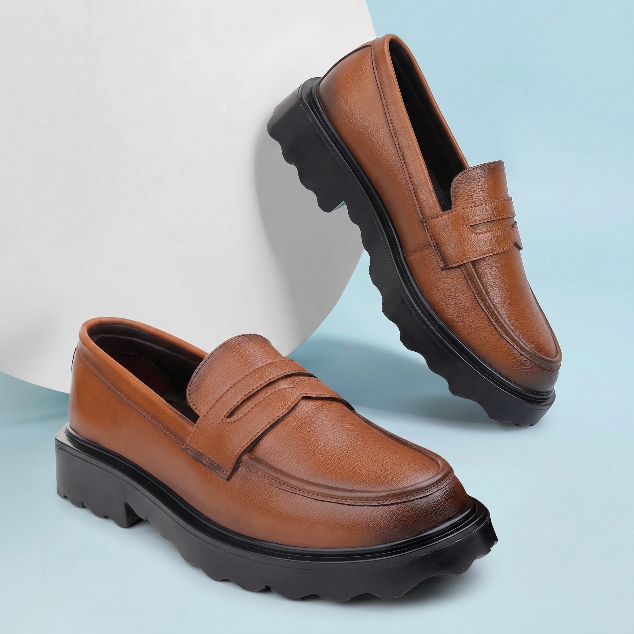 BAXXICO Stylish Black Loafers Crafted for Comfort & Bold Personality