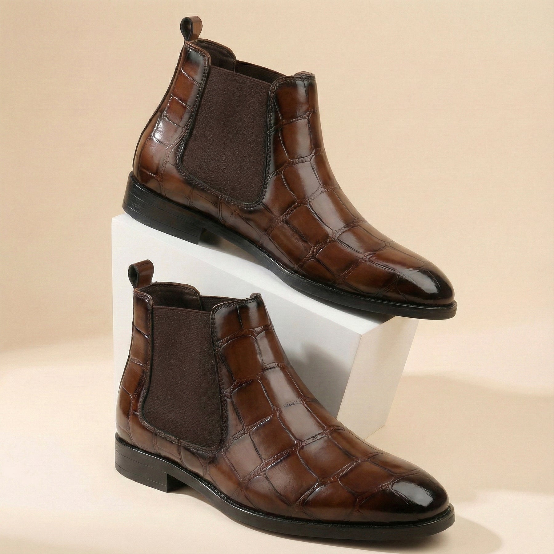 BAXXICO Mens Premium Vegan Leather Stylish Boots Durable Comfortable & Timeless Design