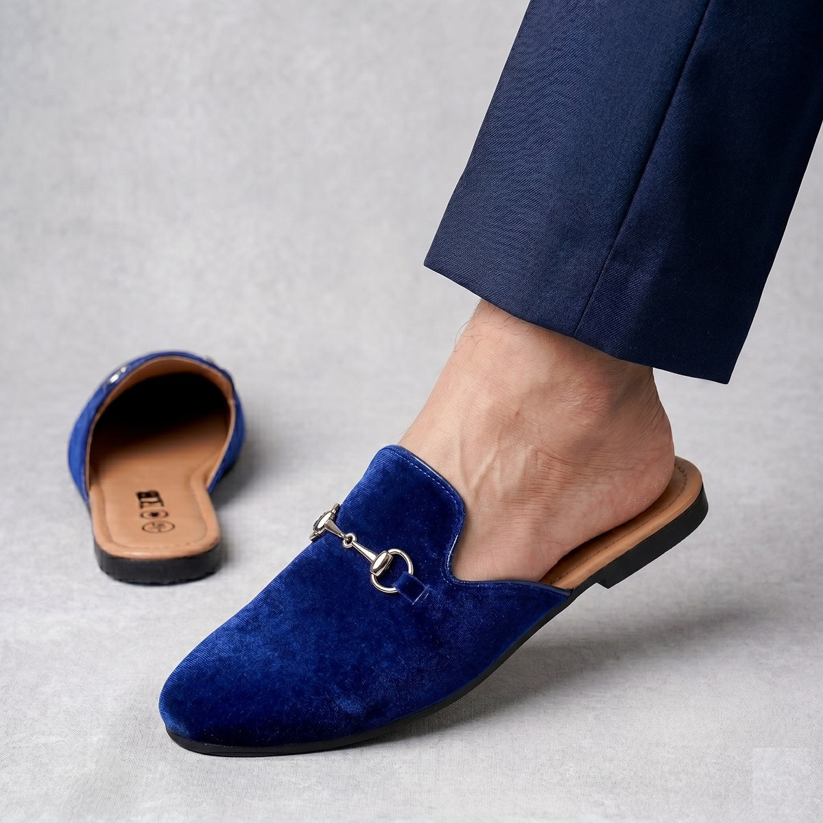 BAXXICO Mens Suede Material Latest Stylish Slip-on Mules