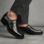 Baxxico Mens Premium Classic Slip On Monk Strap Shoes