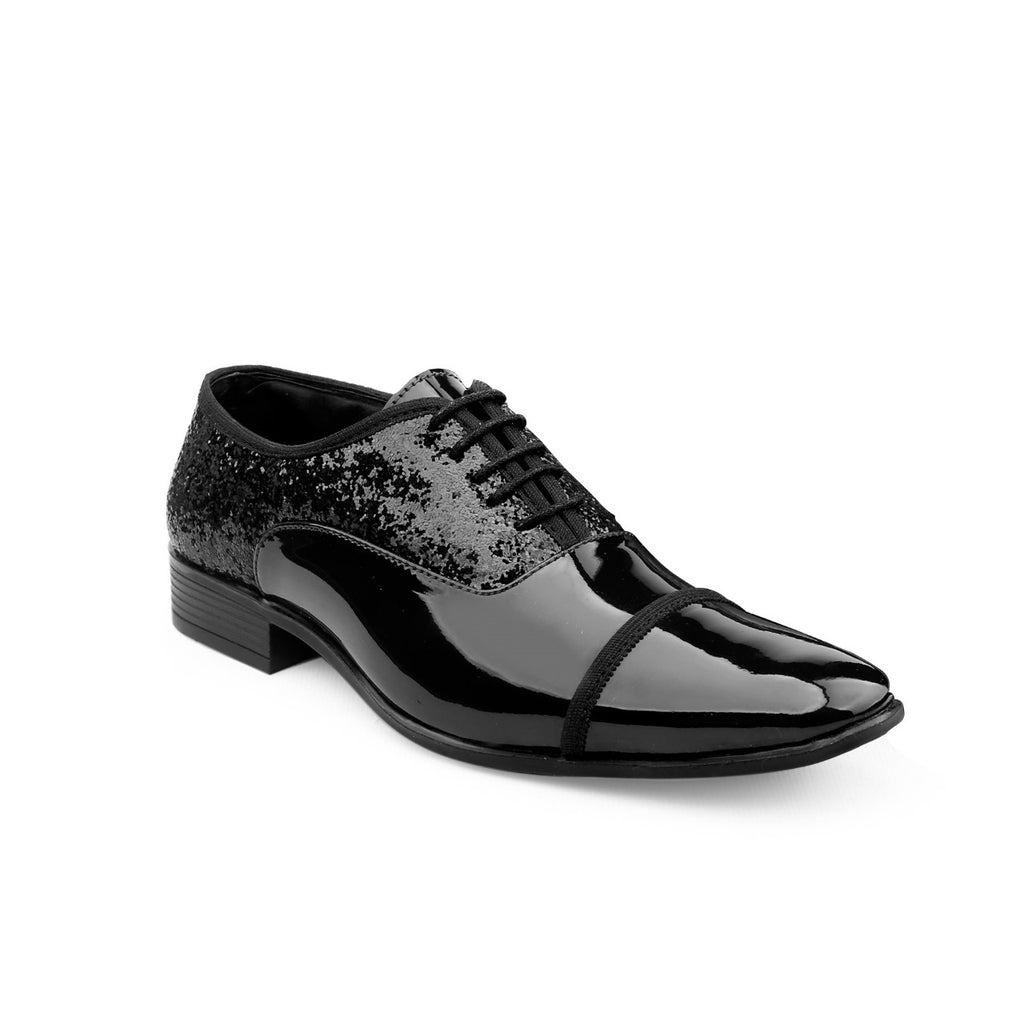BAXXICO Faux Vegan Leather Partywear Lace up Formal Shoes for Men