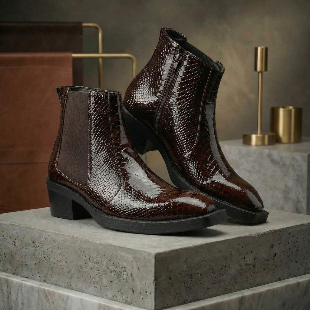 BAXXICO Mens Elevator Boots with 2 Inches Heel Height Boost