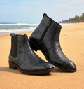 BAXXICO Woven Leather Height Enhancing Formal Shoes
