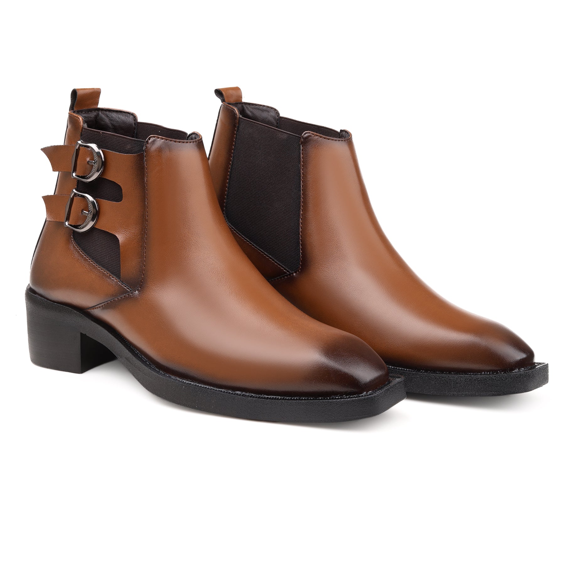 BAXXICO Mens Formal Chelsea Boots Extra Height Lift Comfortable Fashion Boots