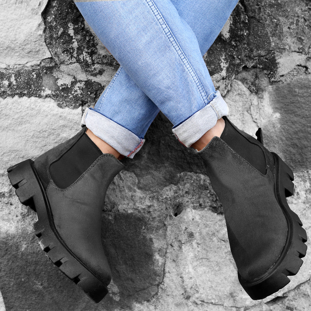 Baxxico Vegan Suede Ultra Comfortable Slip-on Boots for Men