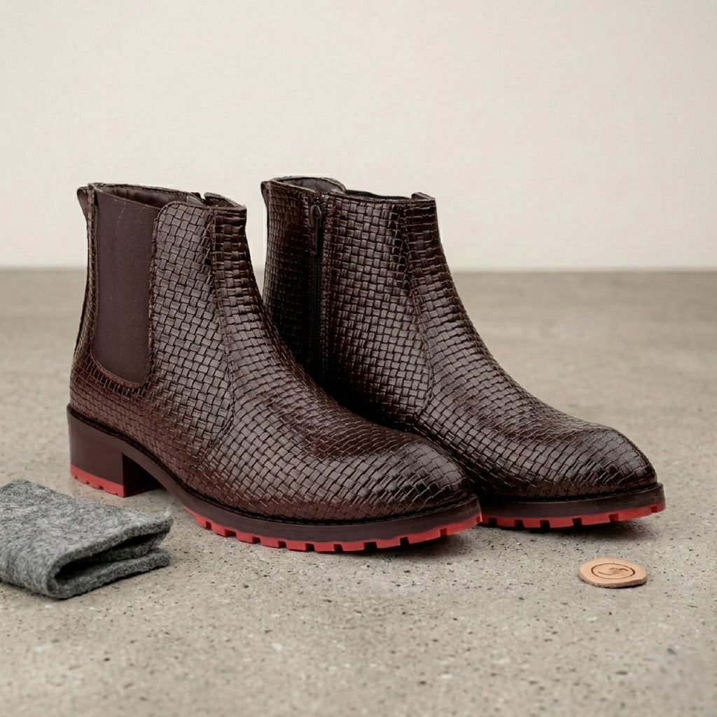 BAXXICO Stylish High Heel Boots with Premium Textured Designer Finish