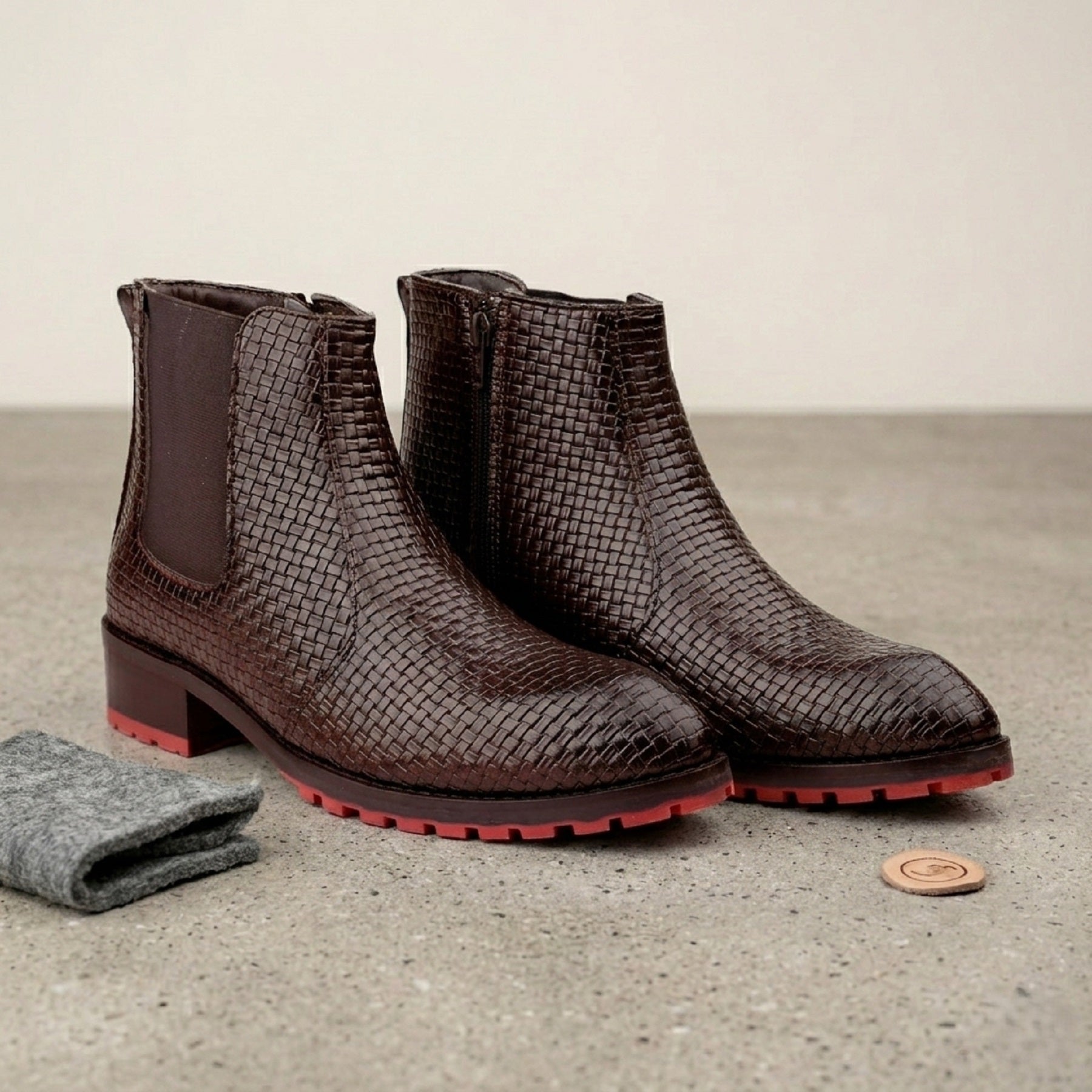 BAXXICO Stylish High Heel Boots with Premium Textured Designer Finish