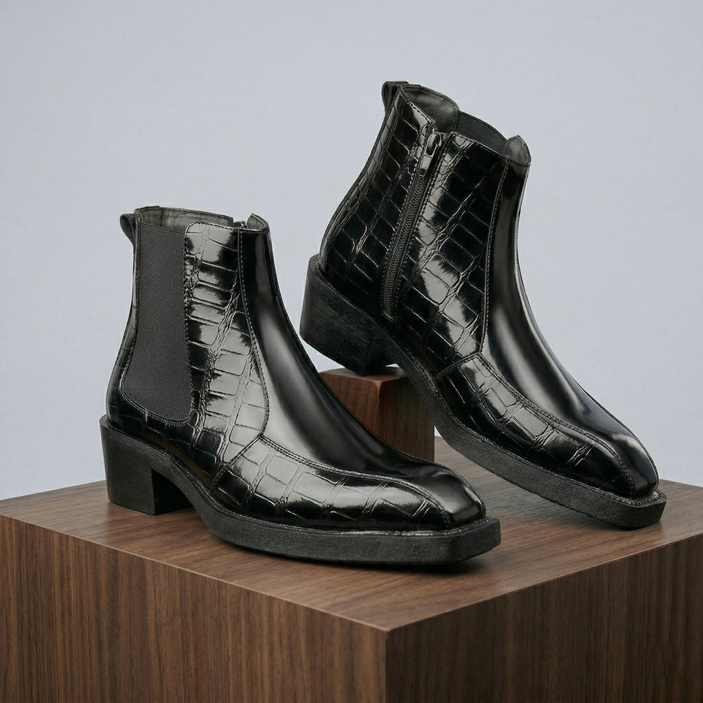 BAXXICO Mens Elevator Boots for Extra 2 Inches Height