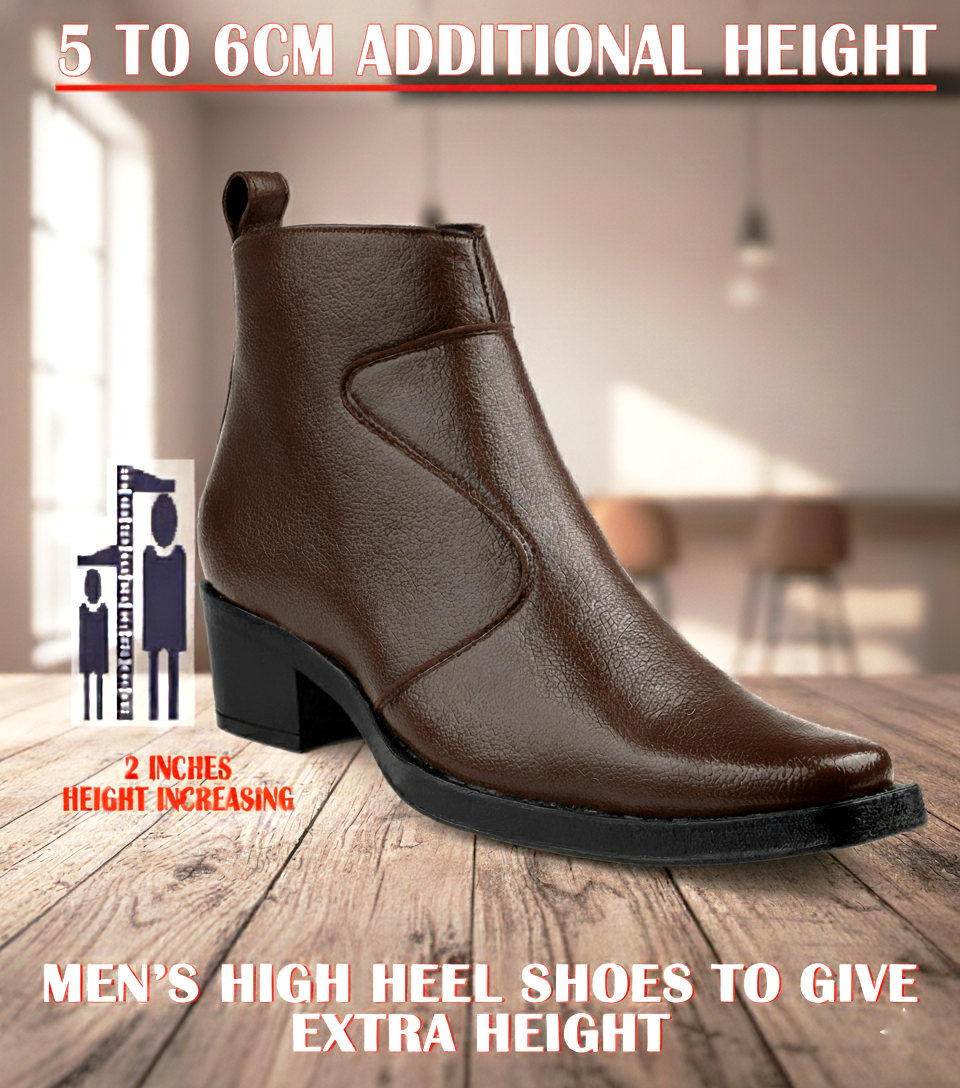 BAXXICO Mens 2 Inch Heel Height Increasing Boots