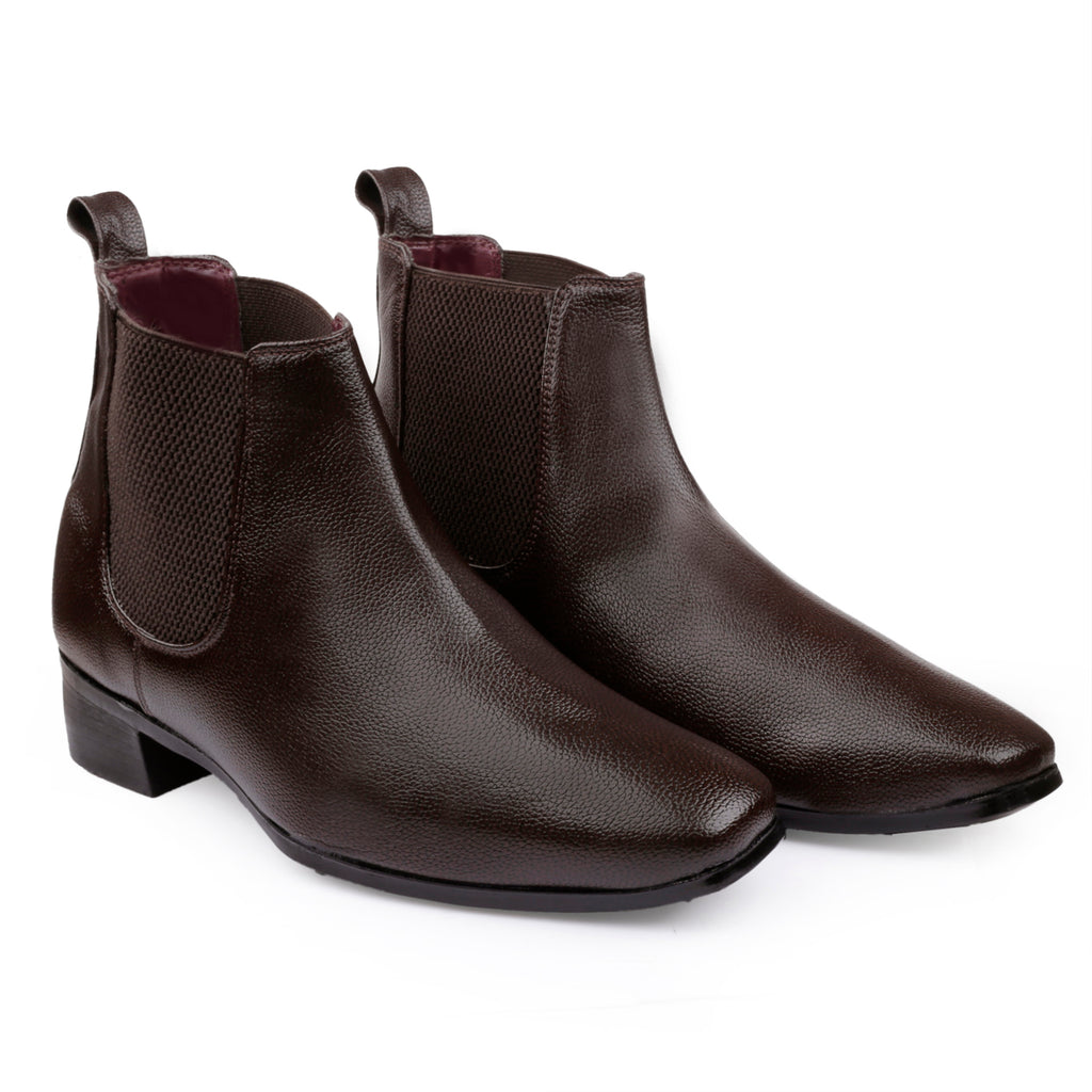 BAXXICO Mens Chelsea Boots with 2 Inches Heel Height Gain