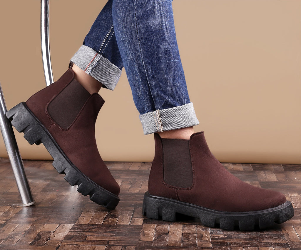 Baxxico Vegan Suede Ultra Comfortable Slip-on Boots for Men