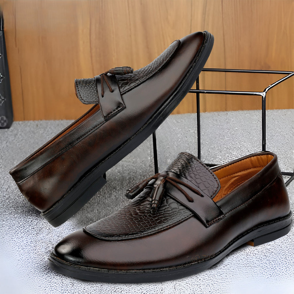 Baxxico Party Wear Premium Range Tassel Formal Slip ons for Men