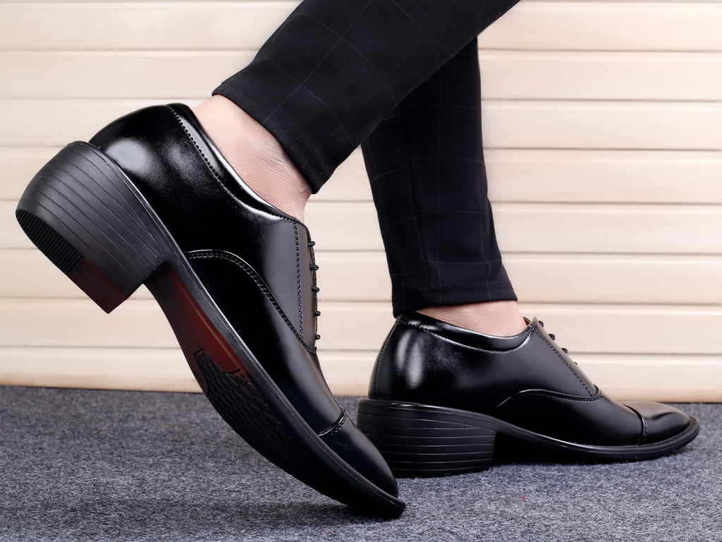 Mens Height Increasing Formal Office Wear Lace Up Shoe