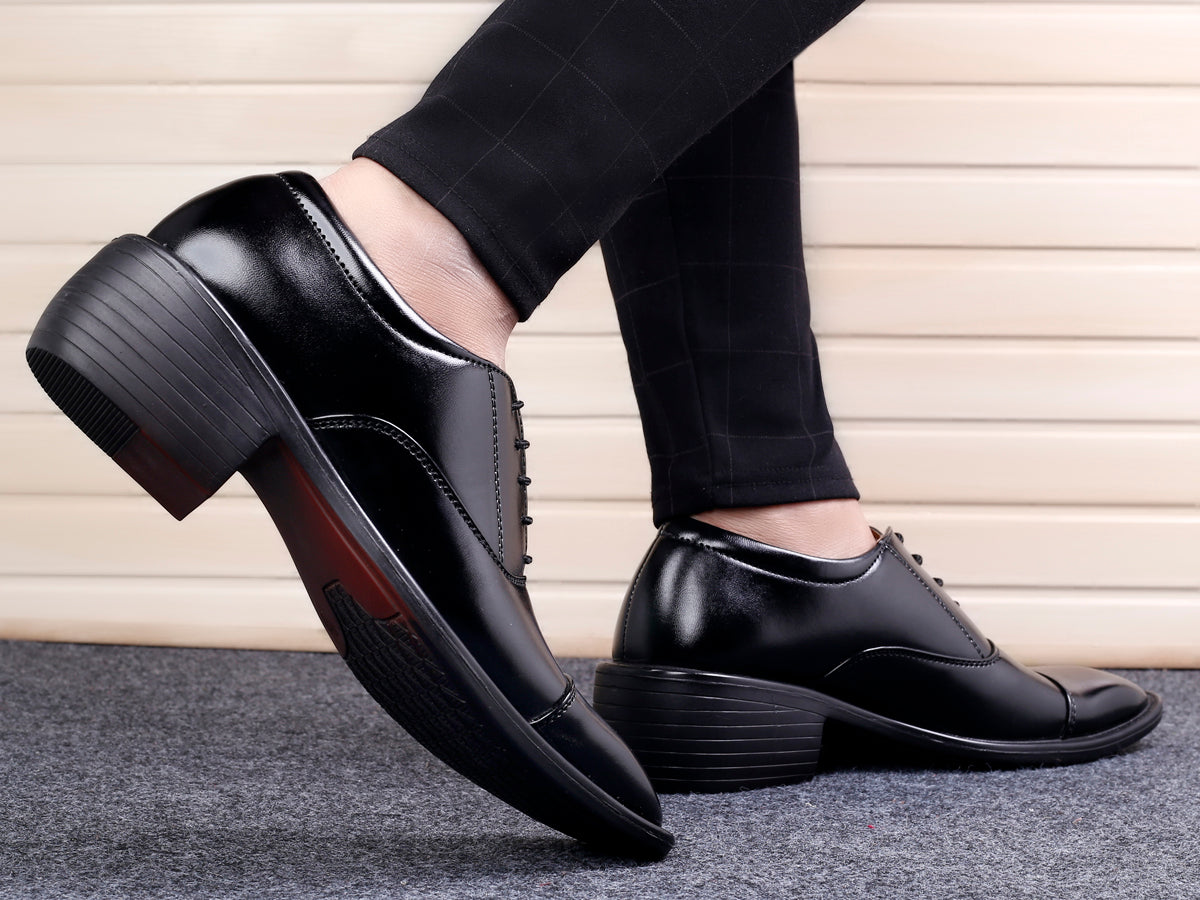 Mens Height Increasing Formal Office Wear Lace Up Shoe