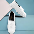 BAXXICO Premium Patent Vegan Tassel Slip ons for Men