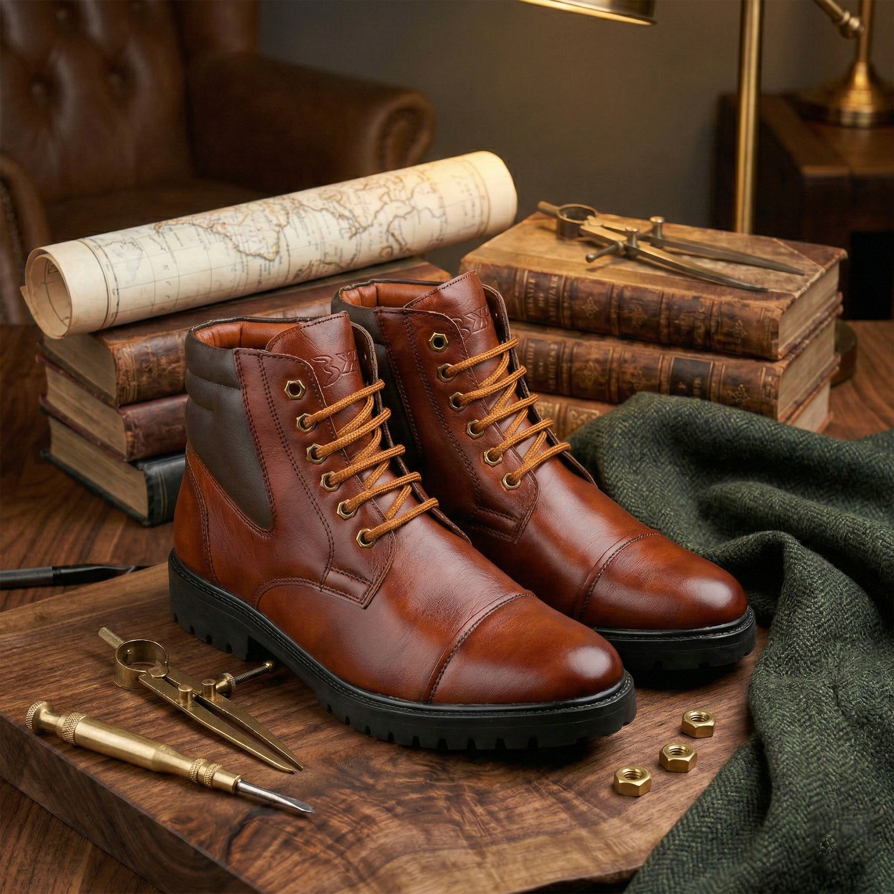 Baxxico Lace-up Ankle Stylish Boots for Men