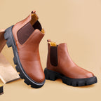 BAXXICO Faux Vegan Chelsea Ankle Slip on Boots for Men