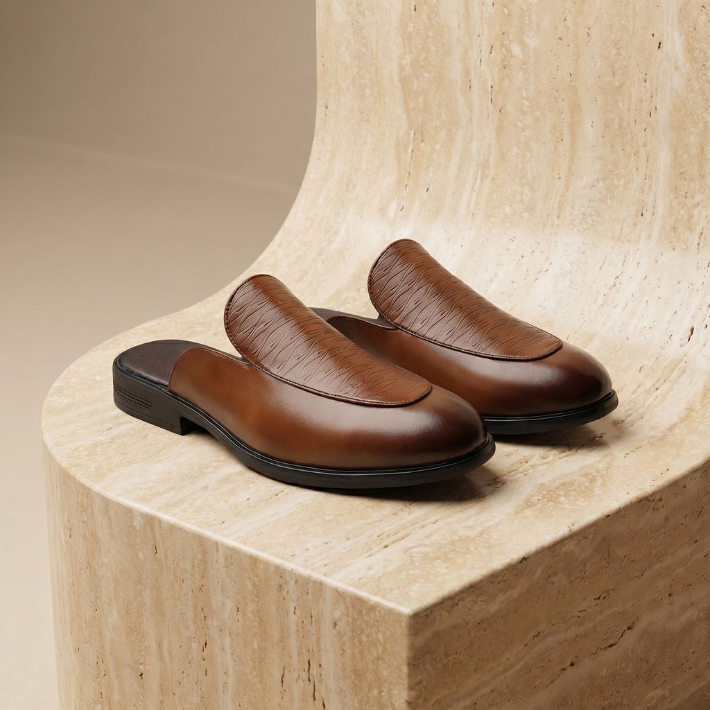 BAXXICO Luxury Slip On Mule Shoes for Smart Casual & Party Looks