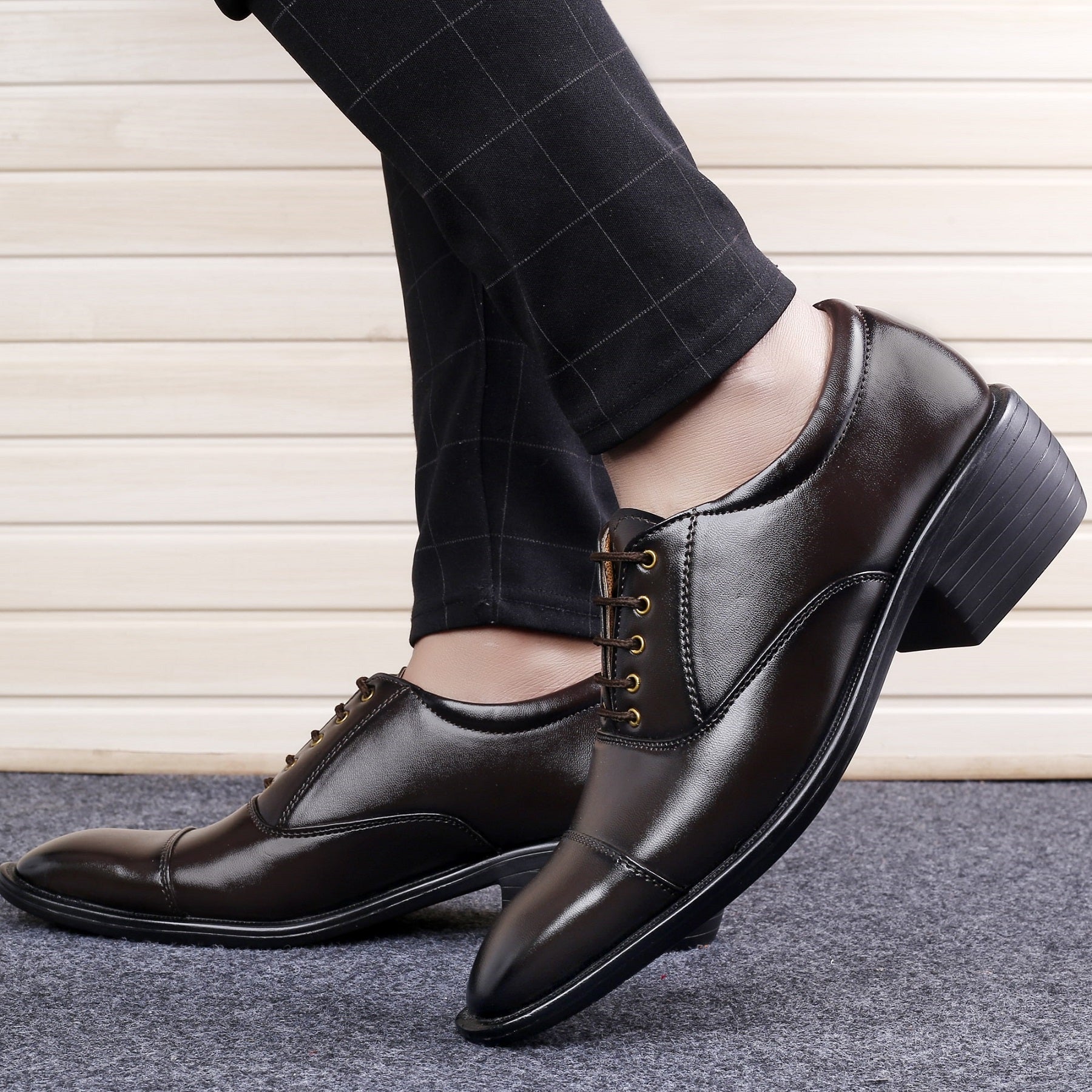 Mens Height Increasing Formal Office Wear Lace Up Shoe
