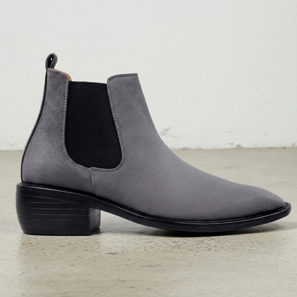 BAXXICO Mens Height Increasing Suede British Formal and Casual Wear Chelsea Boots