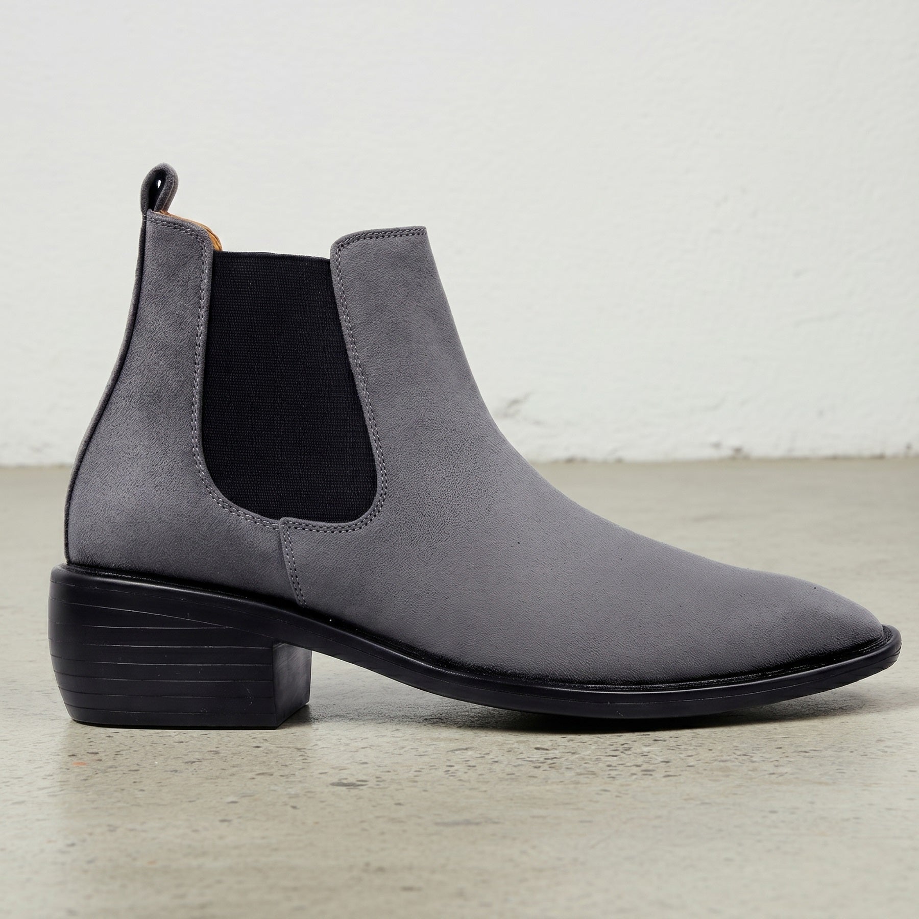 BAXXICO Mens Height Increasing Suede British Formal and Casual Wear Chelsea Boots