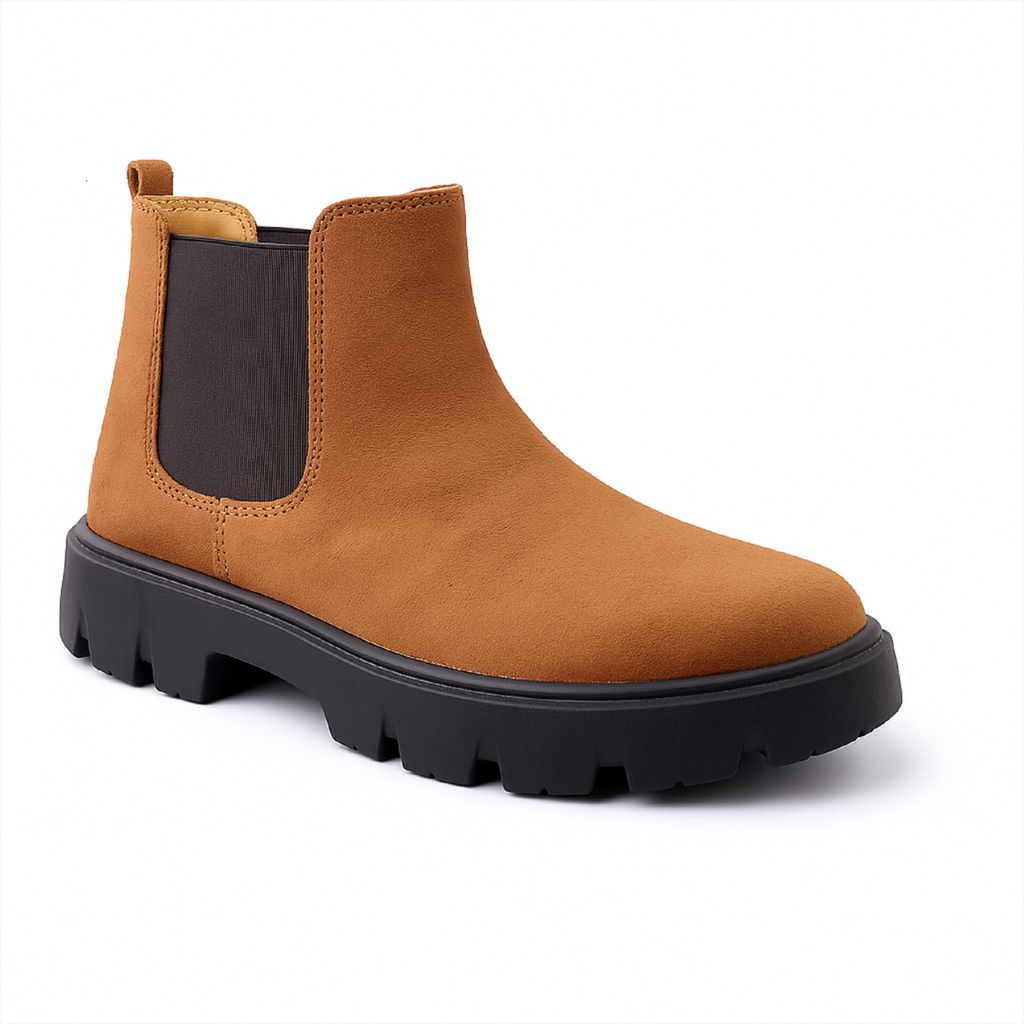 Baxxico Vegan Suede Ultra Comfortable Slip-on Boots for Men