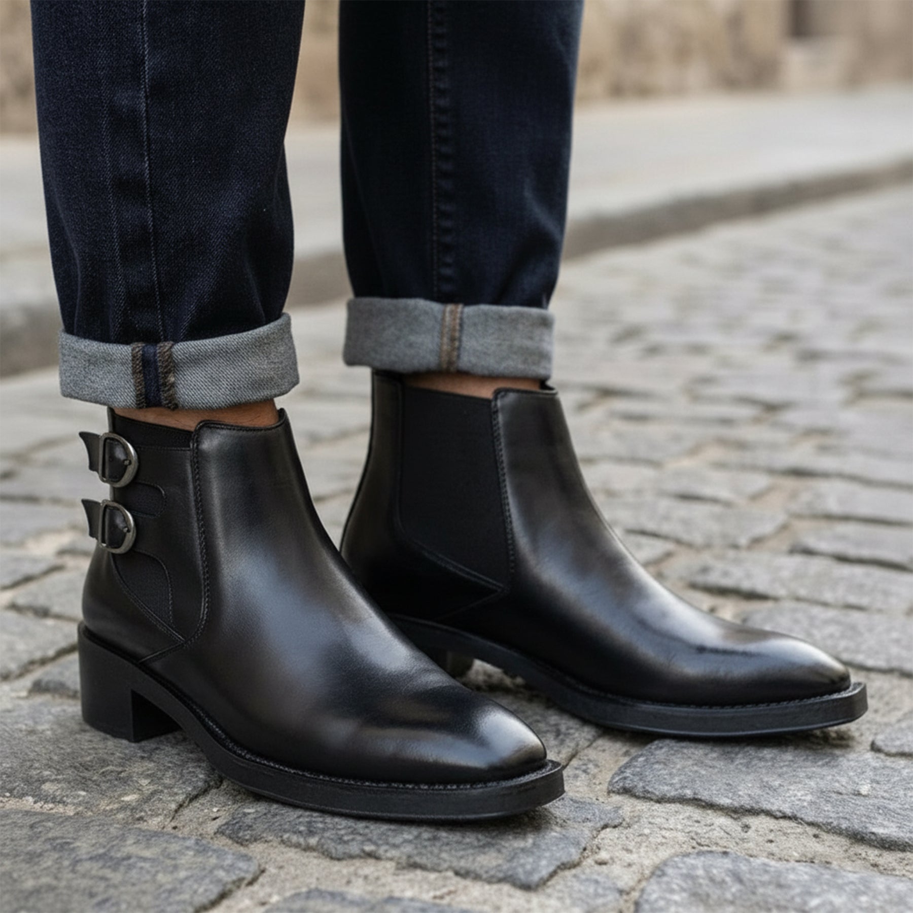BAXXICO Mens Formal Chelsea Boots Extra Height Lift Comfortable Fashion Boots