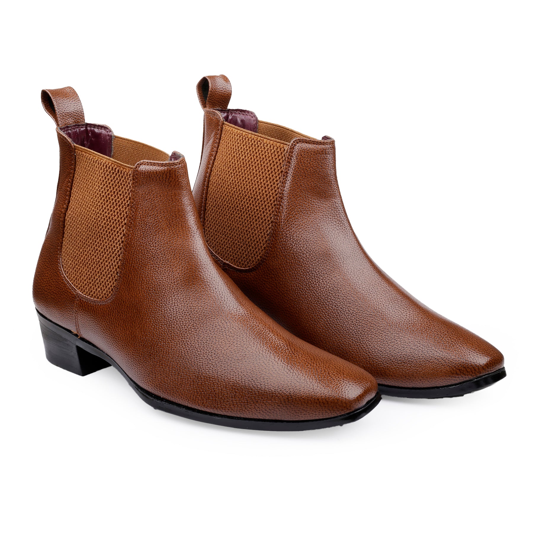 BAXXICO Mens Chelsea Boots with 2 Inches Heel Height Gain