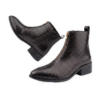 BAXXICO Mens Ankle Boots Stylish Zip Up Boots for Office Travel and Daily Wear
