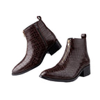 BAXXICO Mens Ankle Boots Stylish Zip Up Boots for Office Travel and Daily Wear