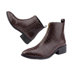 BAXXICO Mens Ankle Boots Stylish Zip Up Boots for Office Travel and Daily Wear